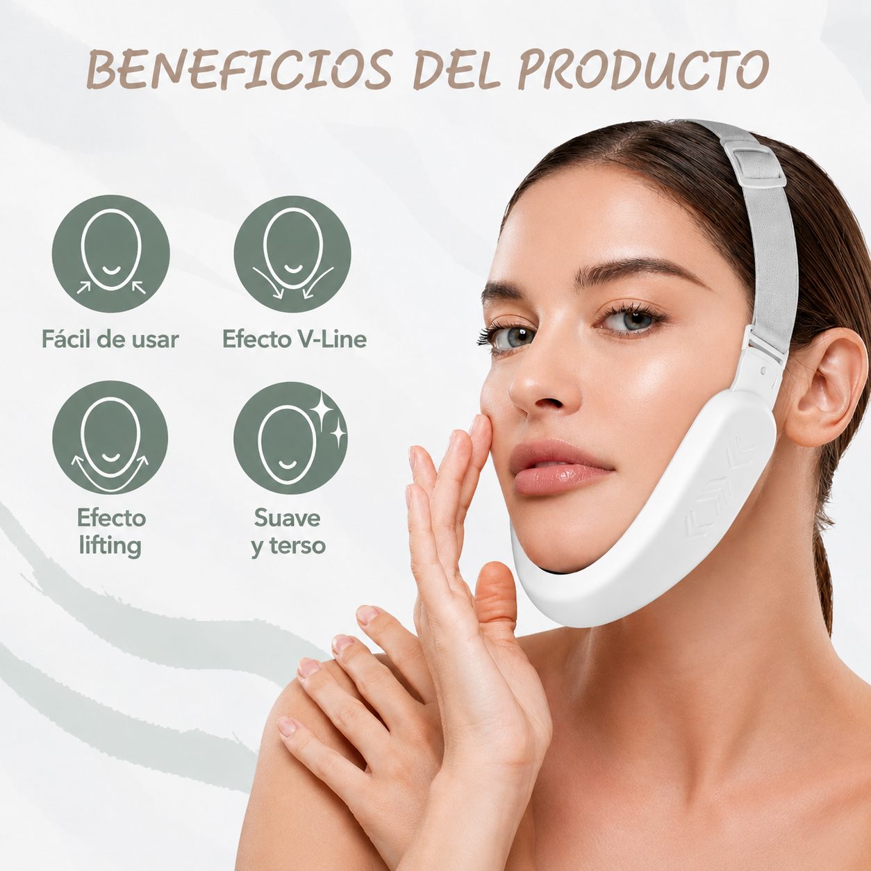 Reductor de Papada NÍTEA — Tonifica 60 Músculos Faciales en 15 Minutos