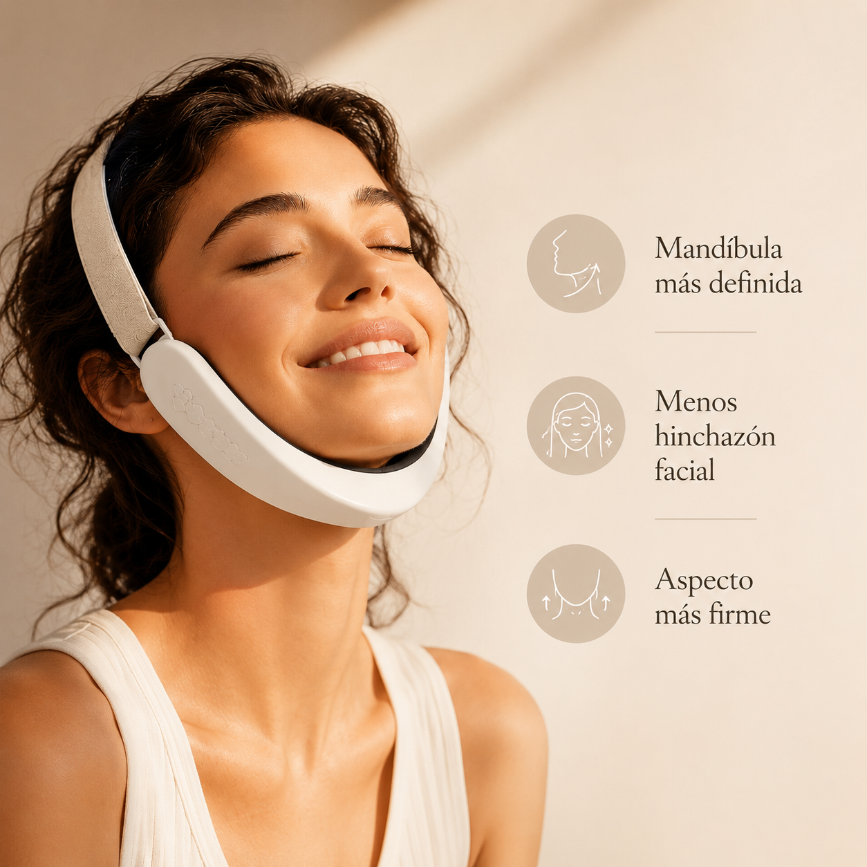 Reductor de Papada NÍTEA — Tonifica 60 Músculos Faciales en 15 Minutos