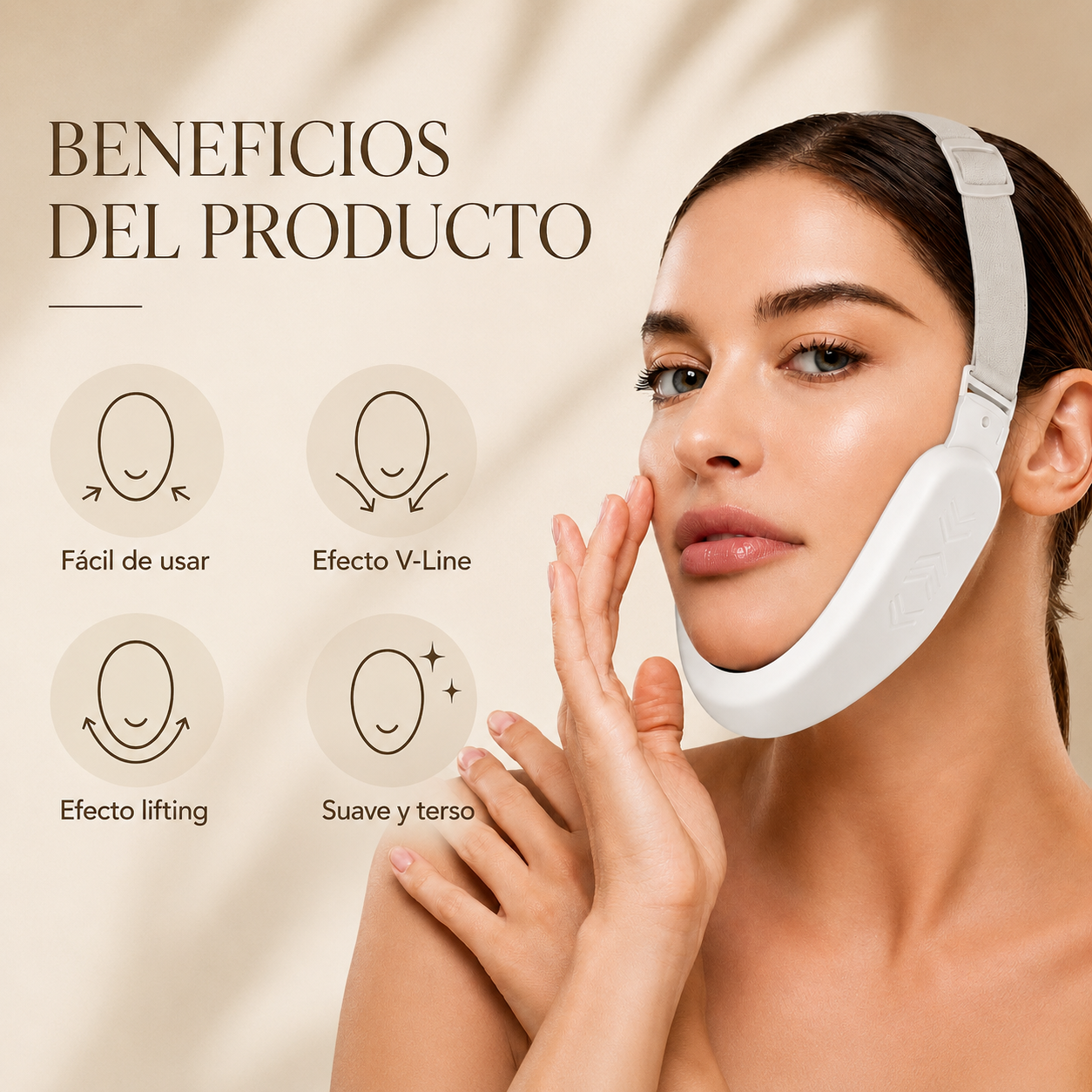 Reductor de Papada NÍTEA — Tonifica 60 Músculos Faciales en 15 Minutos